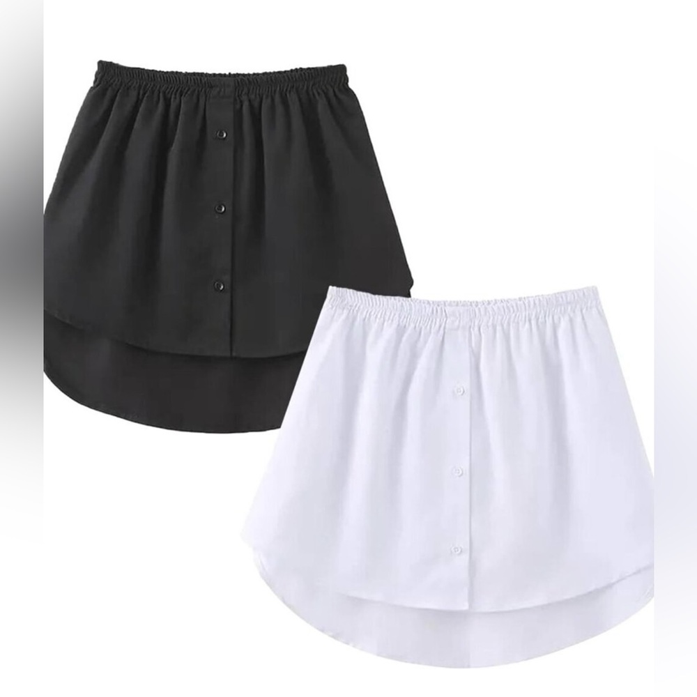 🥳3 for $10 Black and White Layered Shirt extenders